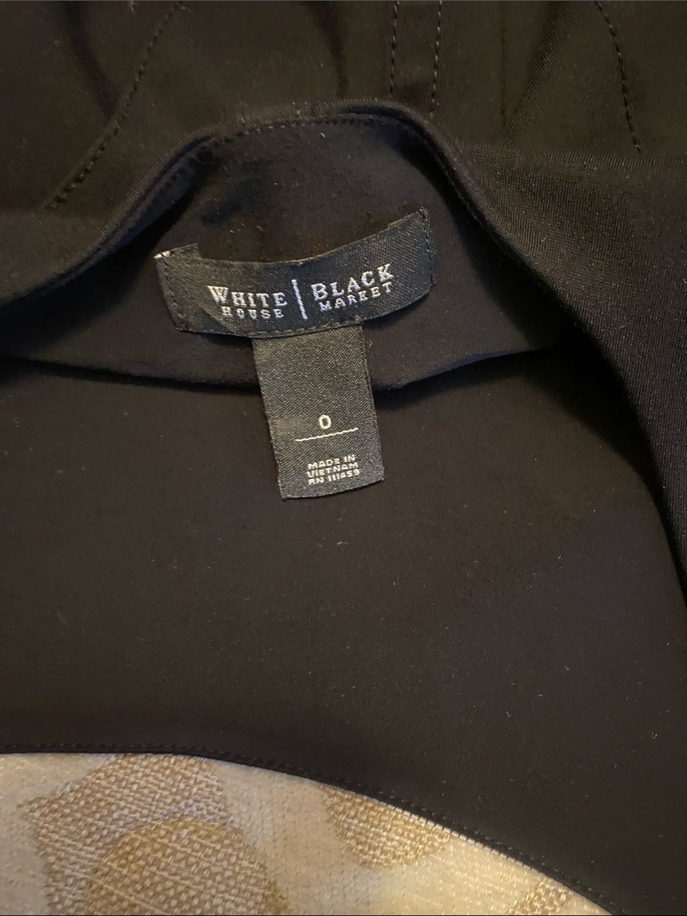 White House Black Market Black Peplum Knit Top Button Back Size 0 - Picture 3 of 11